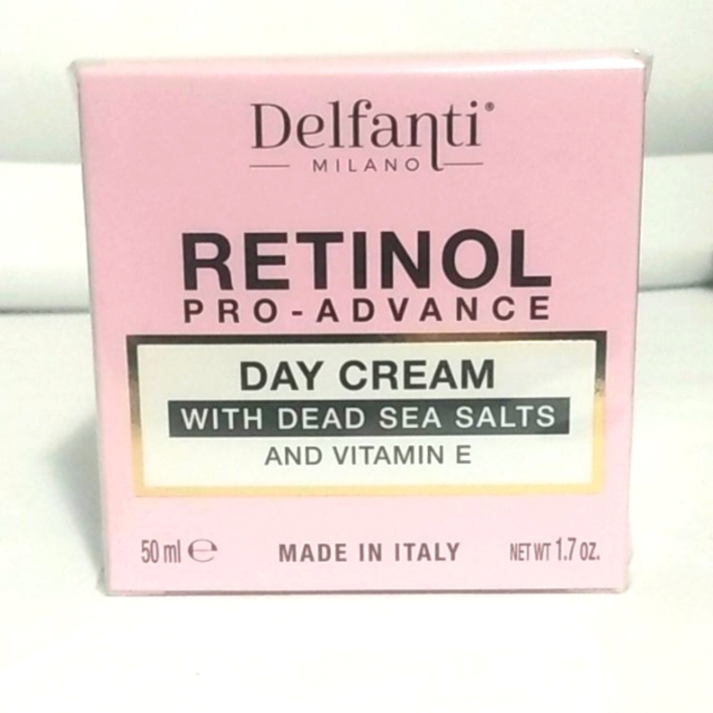 DELFANTI MILANO RETINOL PRO-ADVANCE DAY CREAM DEAD SEA SALT & VITAMIN E  1.7 Oz.